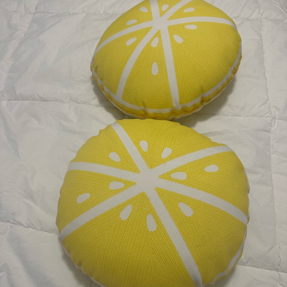 Citrus Slice Accent Pillows - Yellow - Picture 1 of 2